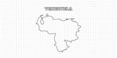 Venezuela map travel with outline simple drawing version Illustration vector