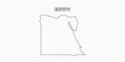 Egypt map travel with outline simple drawing version Illustration vector