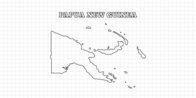 Papua new guinea map travel with outline simple drawing version Illustration vector