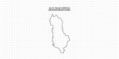 Albania map travel with outline simple drawing version Illustration vector
