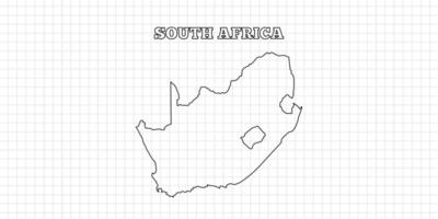 South africa map travel with outline simple drawing version Illustration vector