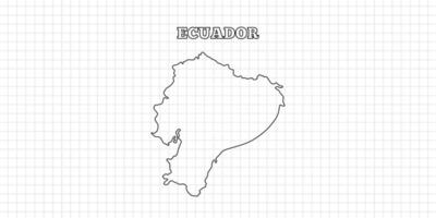Ecuador map travel with outline simple drawing version Illustration vector