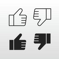 Like and Dislike icon set vector