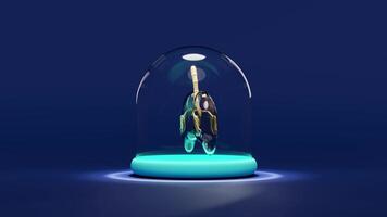 3d vaso Hazme con humano realista pulmón transparente aislado en bule antecedentes. mundo neumonía día, cheque pulmón salud, órganos concepto, 3d ilustración hacer video