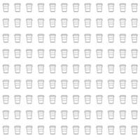 pattern of cup of coffee in doodle style. vector