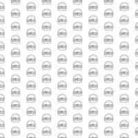 pattern of hamburger in doodle style. vector
