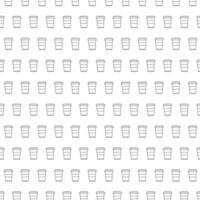 Stylized illustration of coffee cups in a repeated grid format, creating a clean and modern pattern perfect for backgrounds, websites, or graphic design projects. vector