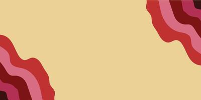 Abstract Wavy Design With Red and Yellow Complementary Colors vector