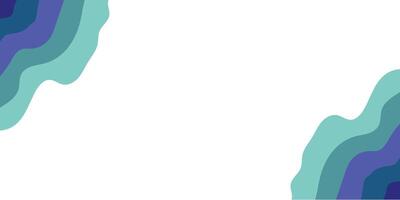 Abstract Colorful Wavy Patterns with Copy Space on a White Background vector