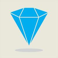 Blue Geometric Diamond Shape on Neutral Background Representing Value and Elegance vector