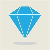 Blue diamond shape with geometric precision on a beige background, symbolizing luxury, elegance, and value. A perfect minimalist representation of gem iconography for designs, branding, and artistic vector