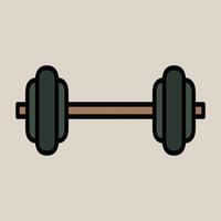 A simple and clear digital illustration of a dumbbell, symbolizing fitness and exercise. The minimalistic aesthetic makes it ideal for themes promoting health, weightlifting, and strength training vector