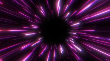 Classical light speed space warp jump effect video