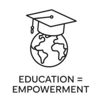 Education Equals Empowerment T Shirt Design vector