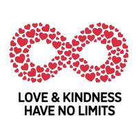 Love And Kindness Have No Limits T Shirt Design vector