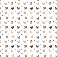 modern seamless Valentine's day pattern with hearts on a white background. vector