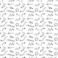 seamless pattern with geometric hand drawn arrow. vector