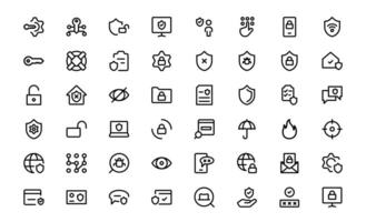 Premium Security Icons pack. Editable Vectors for Surveillance, Protection, Alarm Systems, and Cybersecurity Projects.