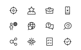 Modern Teamwork Icon Set bundle. Professional and Minimalist Vectors for Collaboration, Team Building, and Office Projects