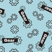 Seamless Gear Pattern. Industrial and Mechanical Background vector