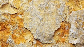 Yellow stone wall texture background photo
