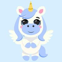 Elegant winged unicorn with soft pastel colors, symbolizing magic and wonder vector