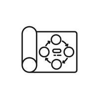 icon project scheme. Circular flow model diagram for economics concept explanation. Suitable for presentations, textbooks, educational materials, and digital marketing content. vector