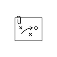 icon project plan. Game plan sketched on a note, ideal for illustrating strategic planning, business ideas, sports strategies, or project management concepts. vector