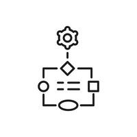 icon workflow. Simple flowchart depicting a business process, suitable for presentations, reports, training materials, infographics, and educational content on business operations. vector