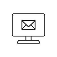 computer screen email icon suitable for digital marketing concepts, website design, technology presentations, and email related projects. vector