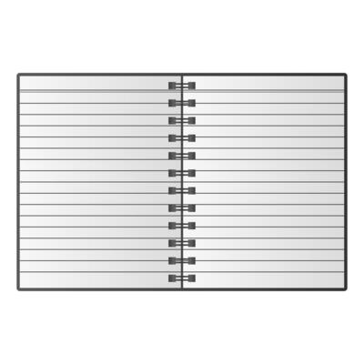 Open Blank Notebook. White Notebook Element Stationery. Binder Notebook Icon.