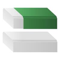 School Stationery White Eraser. Learning Tool Eraser Element. Eraser Icon. vector