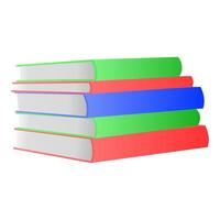 Stack of Textbooks on White Background. Books Stack Element. Empty Book Icon. vector