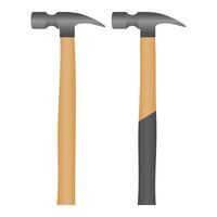 Strong Wooden Hammer Repair Tool. Simple Hammer Element in White Background. Hammer Icon. vector