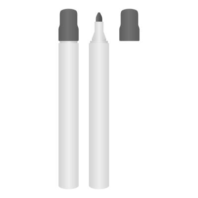 Black Marker Whiteboard Stationery. Black Marker Element in White Background.