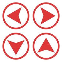 Up down left right arrows flat icon isolated on white background. vector