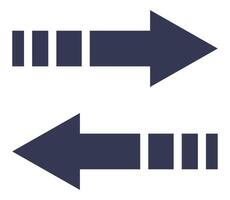 Left right arrows icon isolated on white background. vector