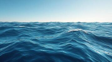 Calm ocean waves under a clear sky photo