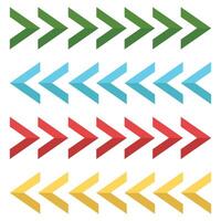 Multiple right left direction icon isolated on white background. vector