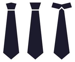 Neck tie icon set isolated on white background. vector