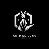 kangaroo logo with sharp geometric lines vector