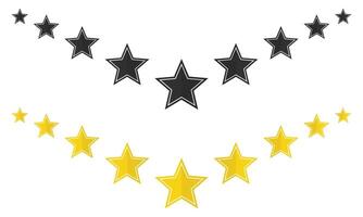 Star icon set illustration isolated on white background. vector