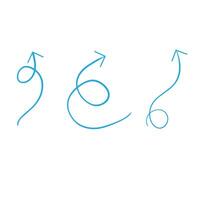 Hand drawn arrow set vector