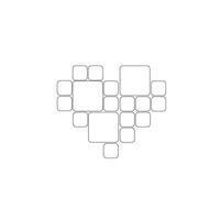 Heart photo collage frames template vector