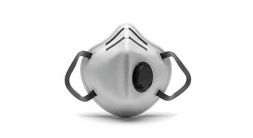 Protective Respirator Mask on White Background for Safety and Health photo