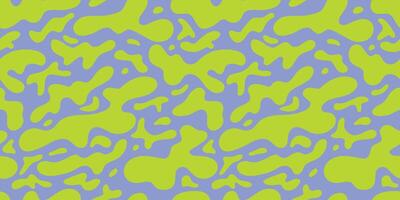 Modern minimalist art print background of psychedelic curvy shapes on colorful pastel backdrop. Neon fashion fabric, liquid texture design. vector