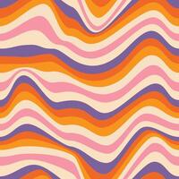 Groovy background. Colorful wallpaper. Retro pattern vector