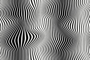 Creative background with stripes. Decorative design with distorted op art effect. vector