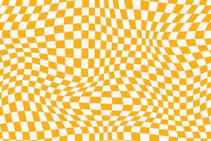 Checkered background with distorted squares. Seamless Y2K checkerboard design vector