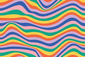 Seamless Pattern in 1970s Hippie Retro Style for Print on Textile, Wrapping Paper, Web Design and Social Media. vector